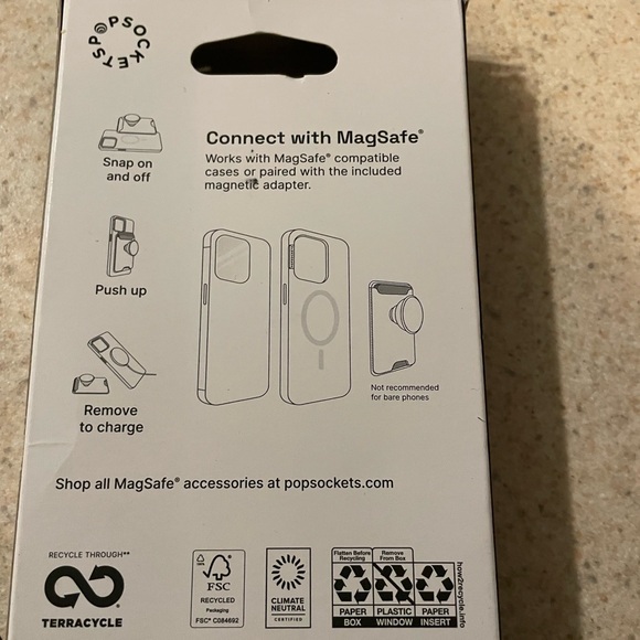 PopSockets Plant Leather PopWallet+ with PopGrip Cell Phone Grip and Stand - Picture 4 of 4